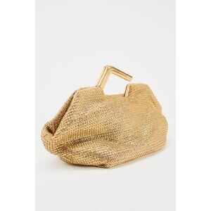 ZARA GOLD-TONE METAL HANDLE BAG